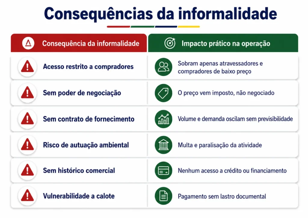 Custos ocultos da informalidade para o fornecedor de resíduo plástico