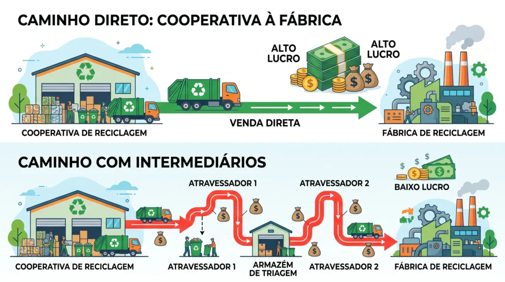 Diferença entre vender com atravessador e vender direto